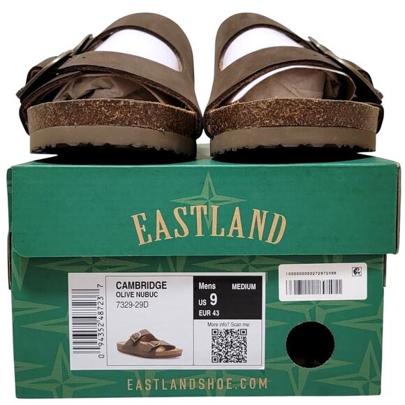 Eastland Men Cambridge Slip On Footbed Sandals Size US 9M Khaki Suede CAMBRIDGE_M_7329_29_A.jpg?v=  main image 3